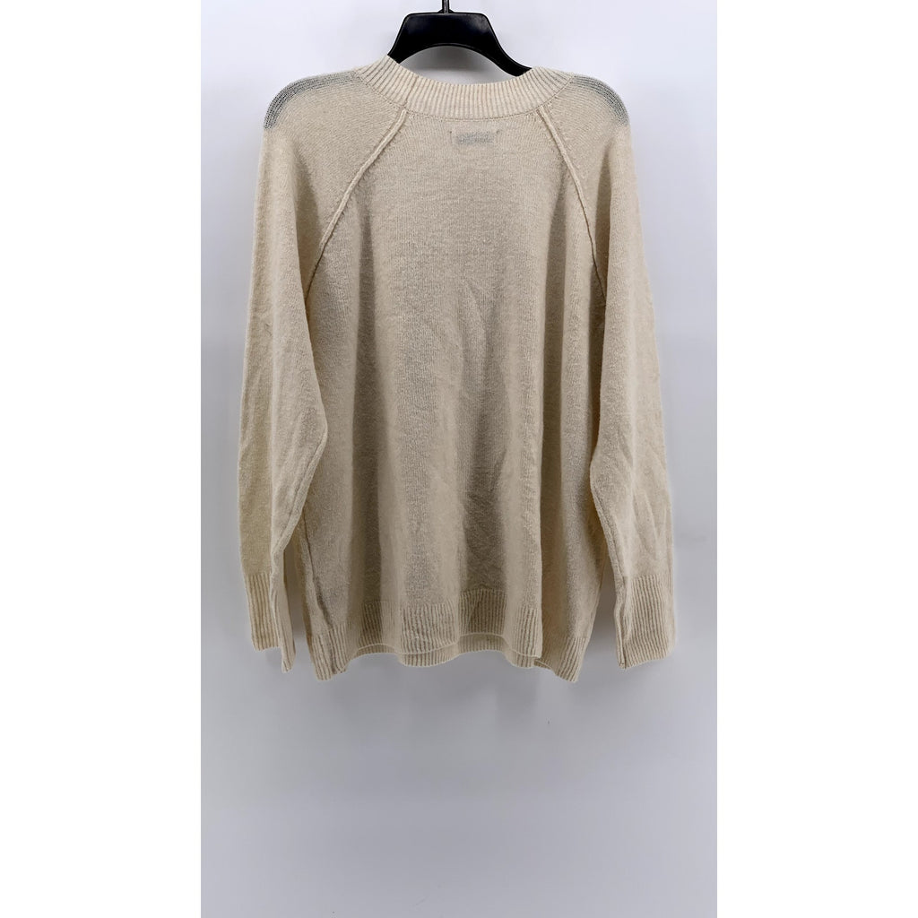 SONOMA GOODS FOR LIFE Women's Plus Beige Knit Crewneck Sweater SZ 0X