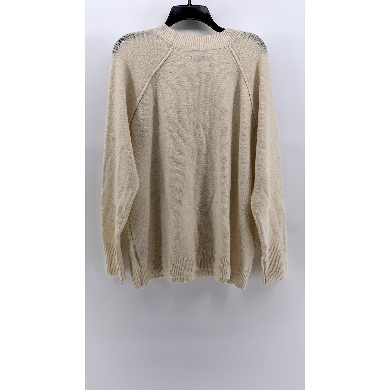 SONOMA GOODS FOR LIFE Women's Plus Beige Knit Crewneck Sweater SZ 0X