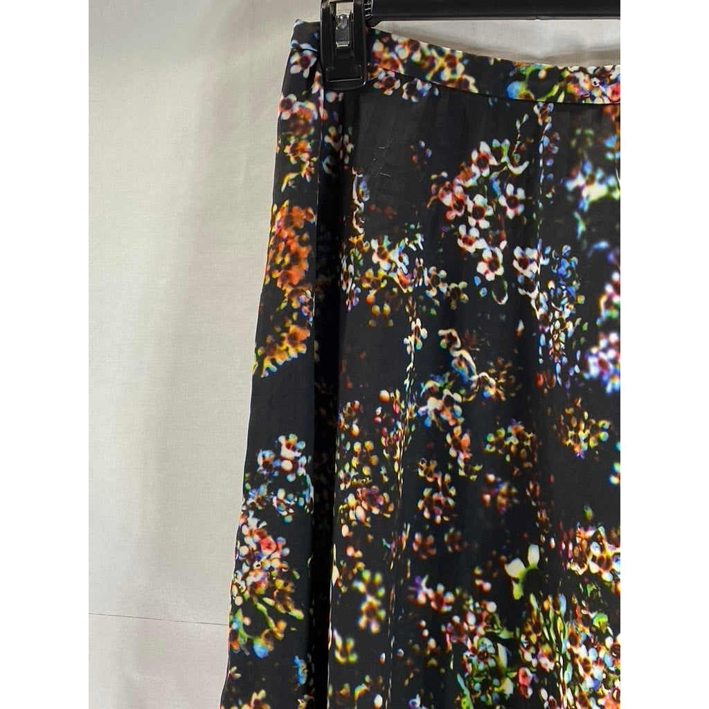 STOCKHOLM ATELIER & OTHER STORIES Women's Black Floral Midi Skirt SZ 6