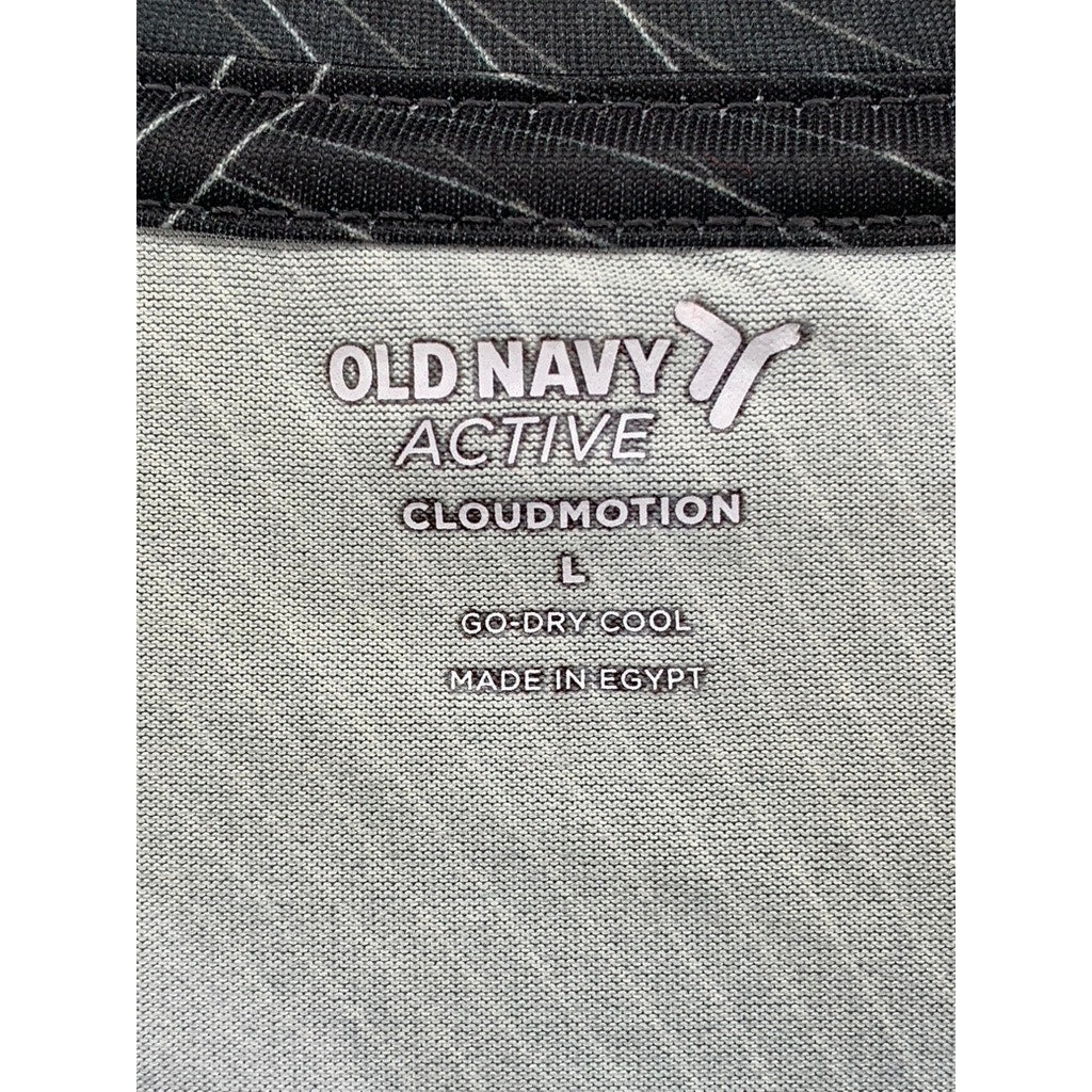 OLD NAVY Men's Black Active Printed Short Sleeve T-Shirt SZ L