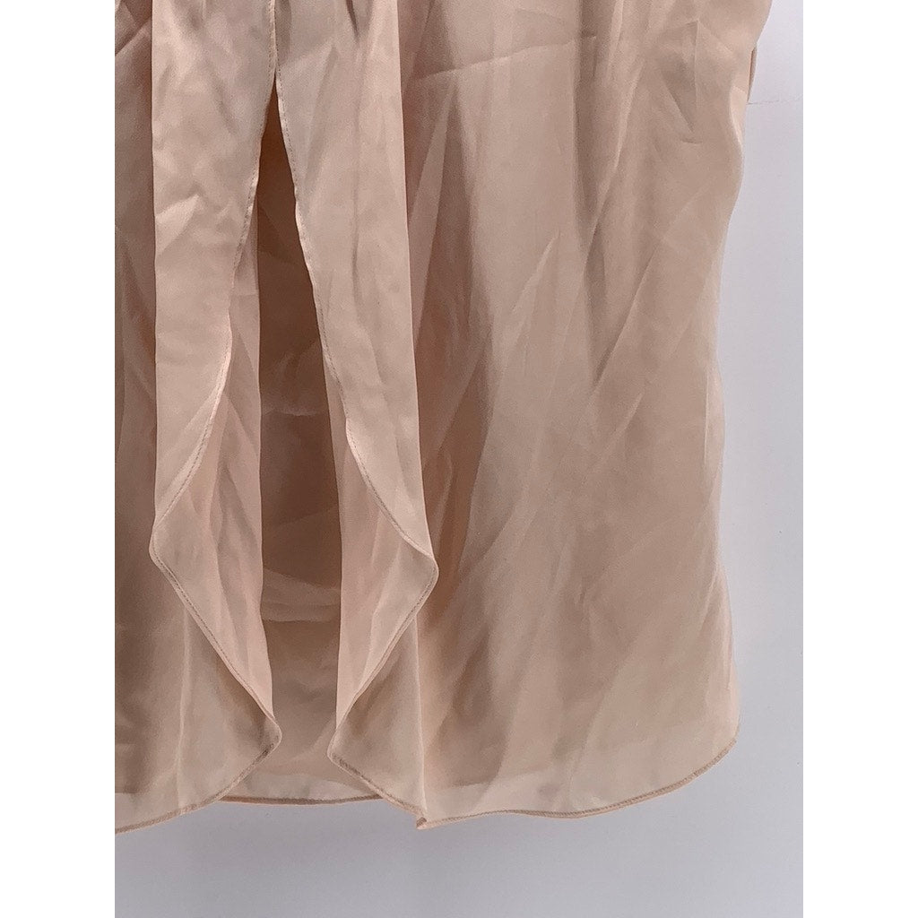 212 COLLECTION Women's Beige Ruffle Sleeveless Top SZ XL