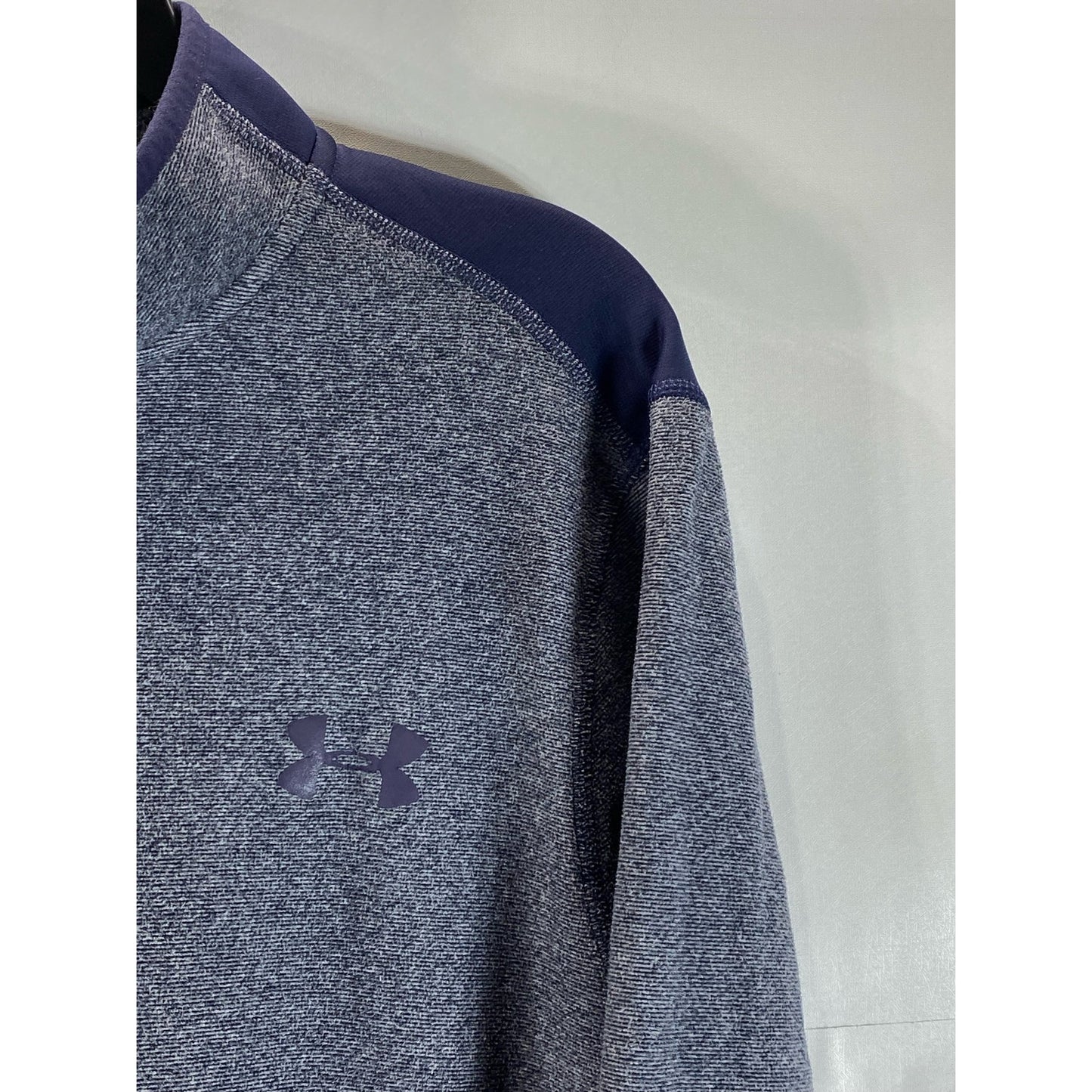 UNDER ARMOUR Men's Blue/Gray ColdGear Loose Fit Survival Active Sweatshirt SZ M