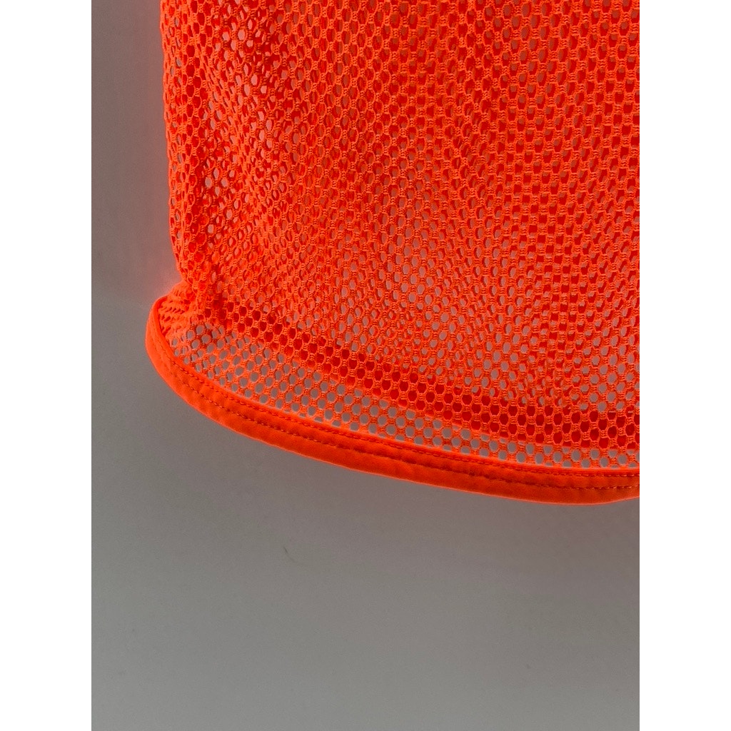 RICK MAJORS Men's Neon Orange Diamond Mesh Scoop-Neck Pullover Tank SZ S