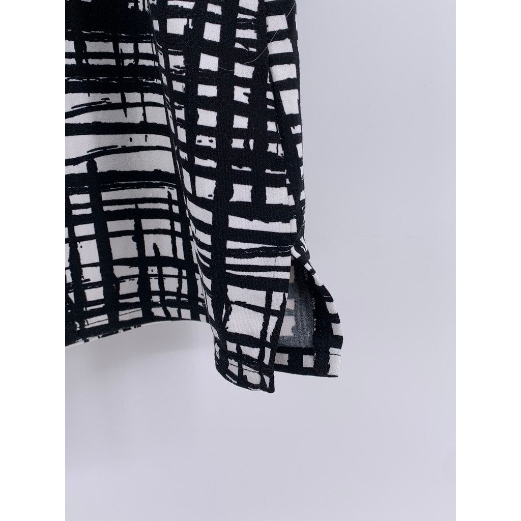 TRANQUILITY Juniors' Black-White Abstract Mini Skirt SZ XL