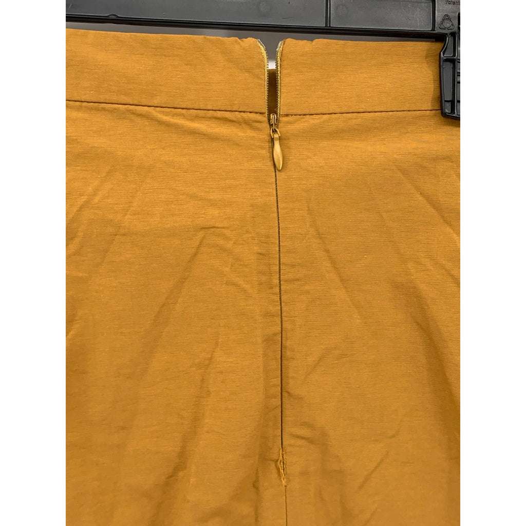 MNG SUIT Women's Mustard Yellow Large Ring Wrap Midi Skirt SZ L