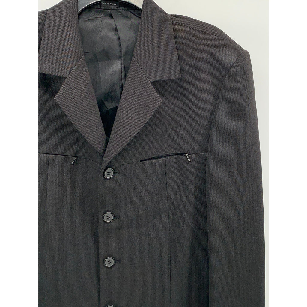 ZACCHI CLASSICO ITALIANO Men's Black Five-Button Regular-Fit Sport Coat SZ 40R