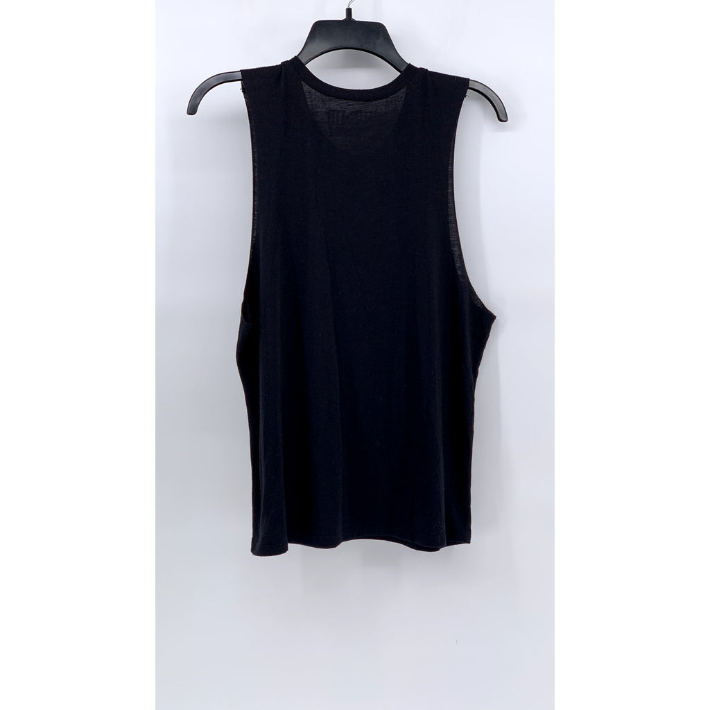 CHIN UP Apparel Women's Black-White No Regrets Just Results Tank Top SZ M