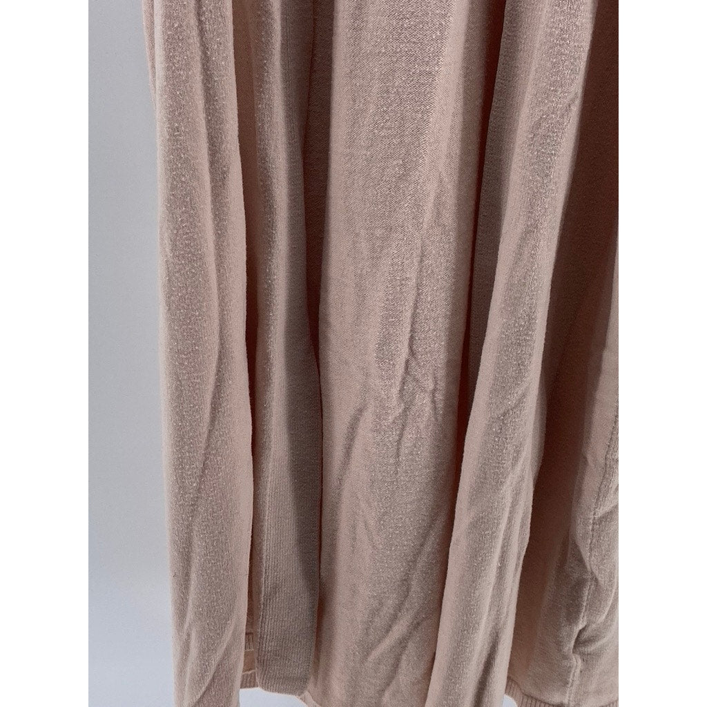 EXPRESS Women's Light Pink Open Front Balloon Elbow Sleeves Duster SZ S