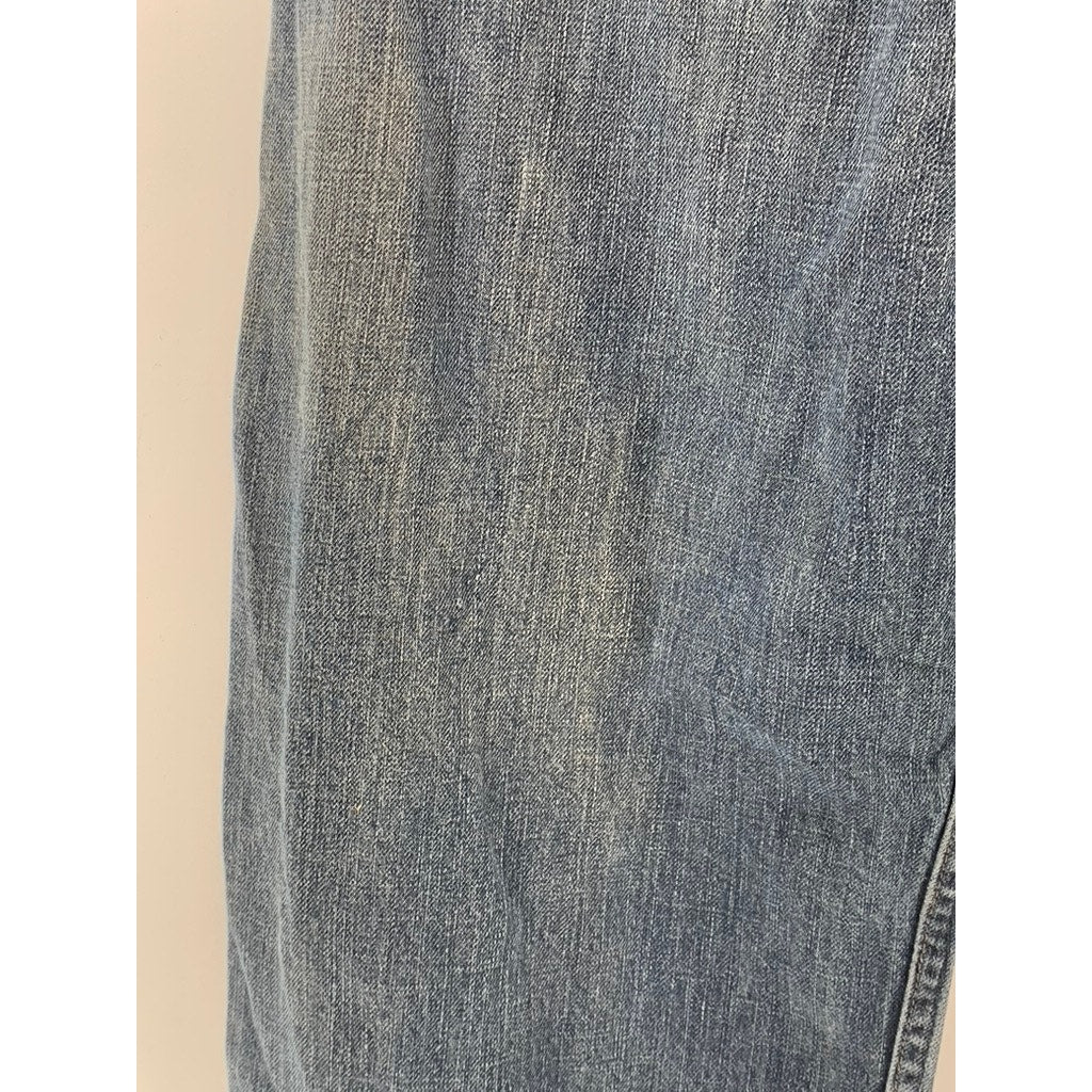 WRANGLER JEANS CO Men's Blue Denim Loose Fit Straight Leg Jeans SZ 34X32