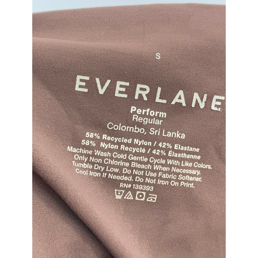 EVERLANE Women's Brown Solid High-Rise Perform Regular-Fit Active Leggings SZ S