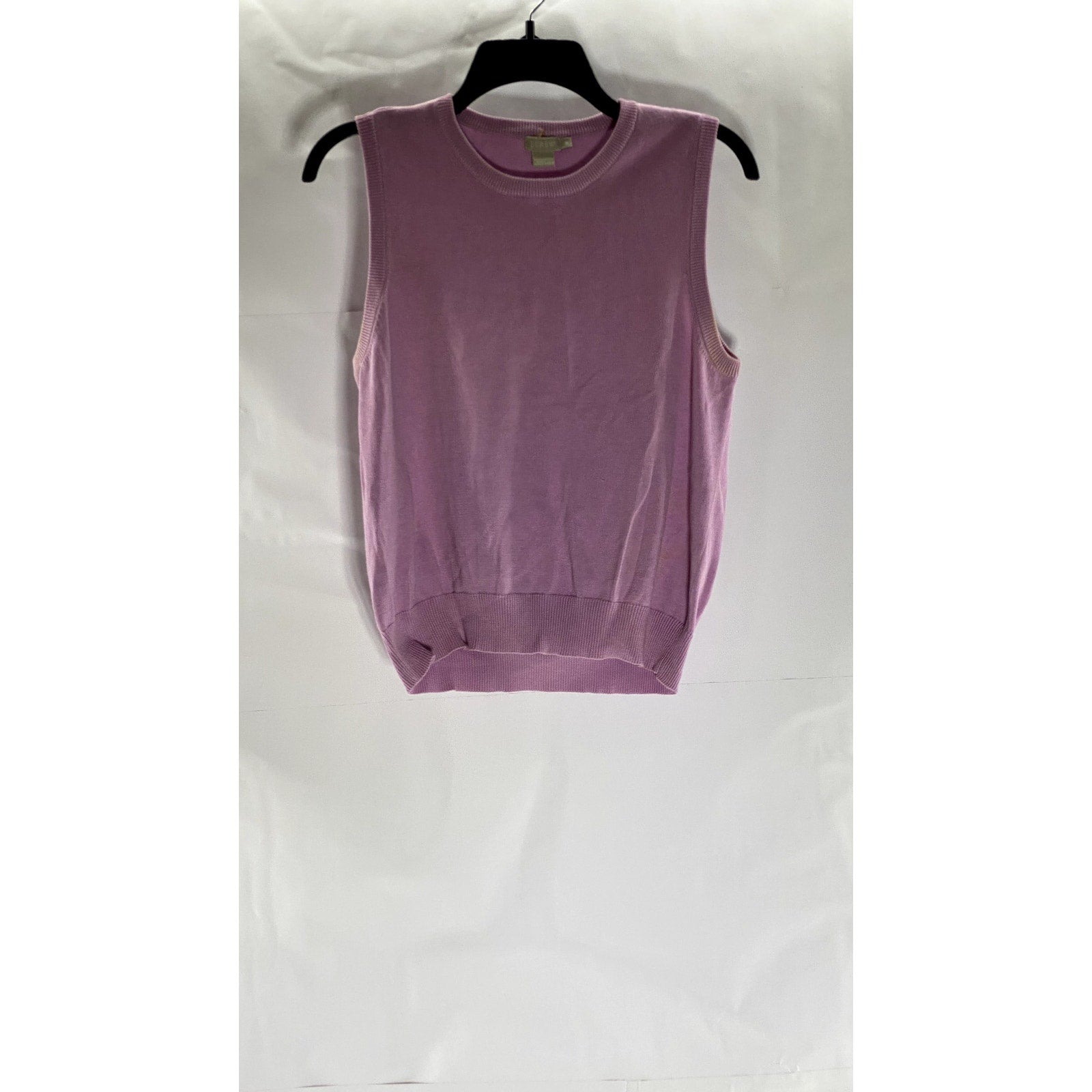 J. CREW Women's Pink Crewneck Knit Sleeveless Sweater Vest SZ M