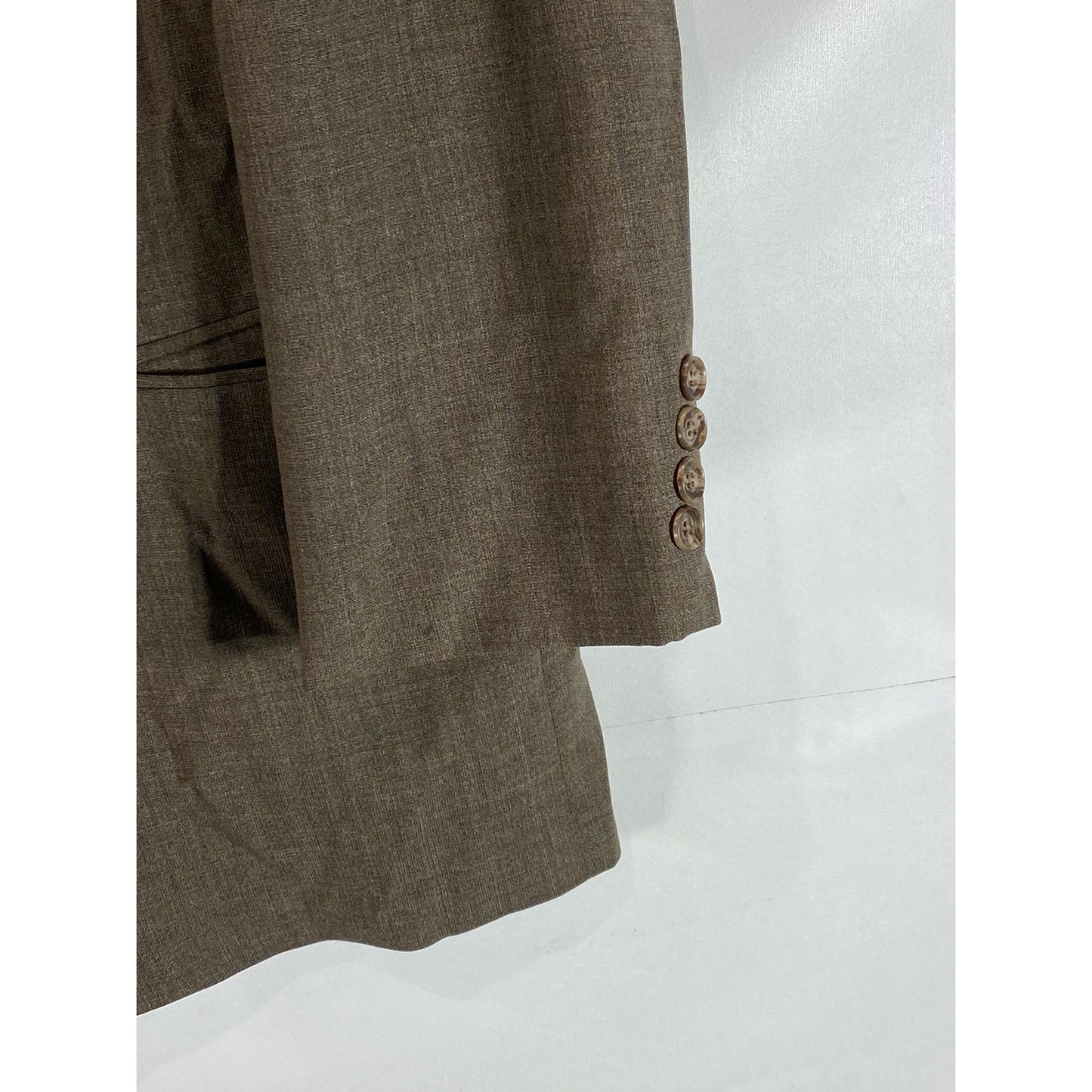 OLEG CASSINI Men's Brown Vintage Two-Button Notch Lapel Blazer SZ 44R