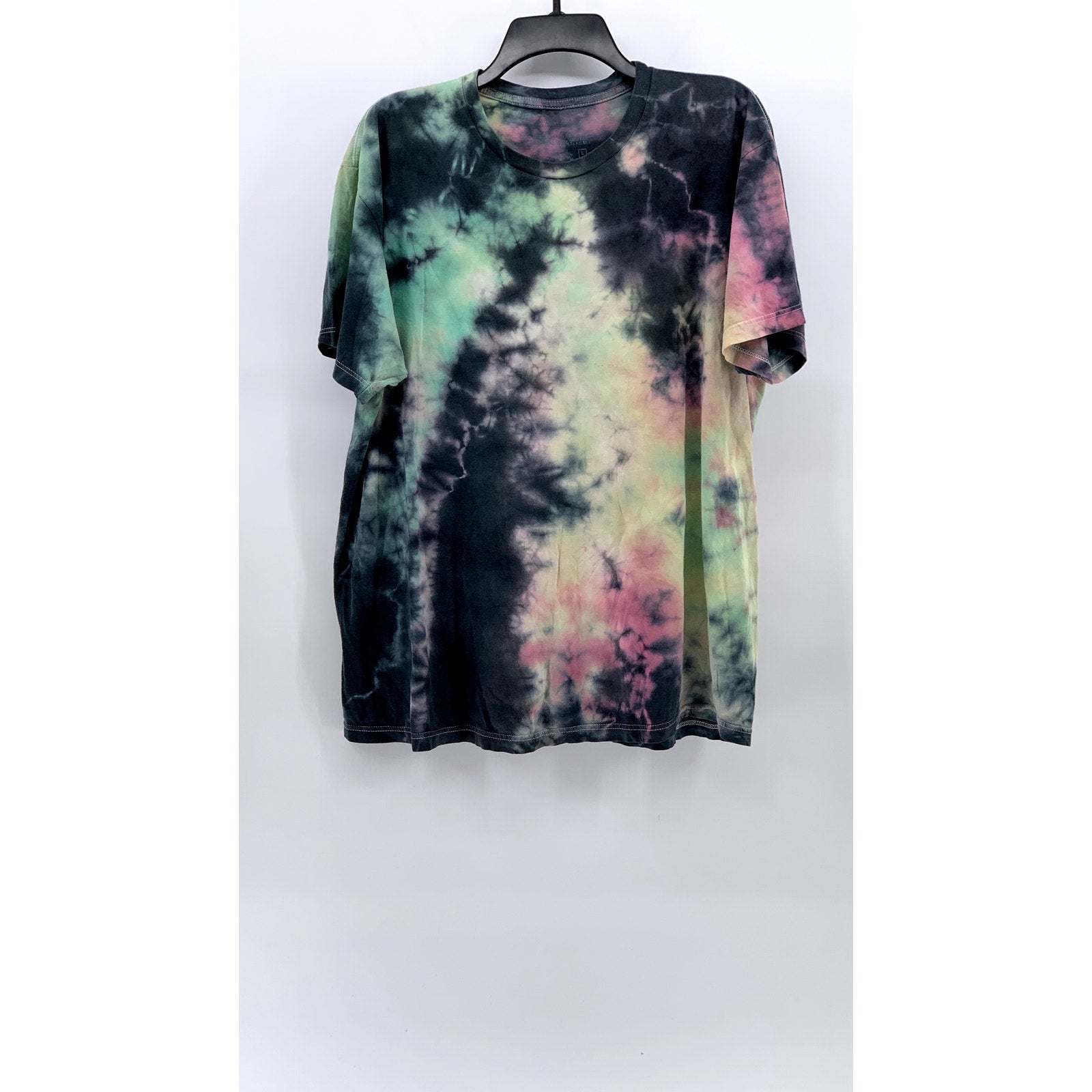 UNBRANDED Men's Multicolor Tie-Dye Crewneck Standard Short Sleeve T-Shirt SZ L