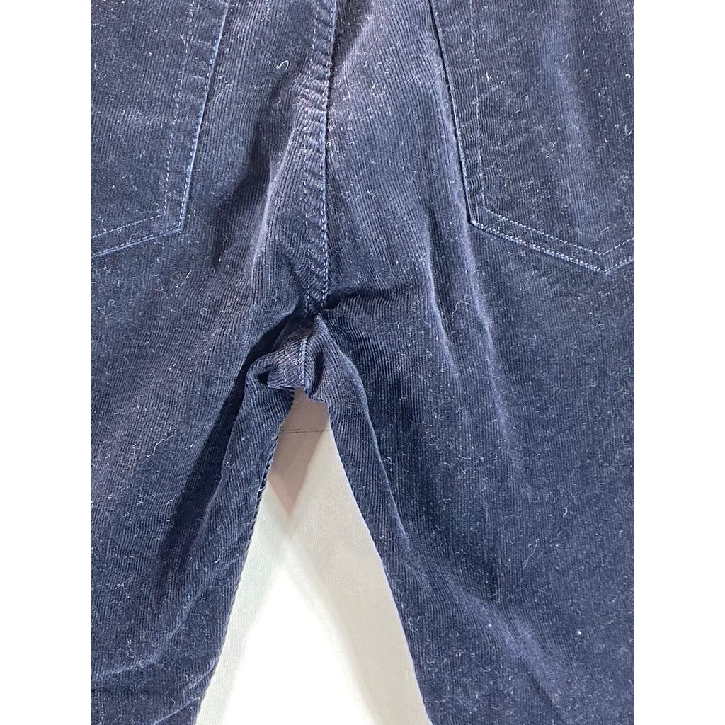 CLUB MONACO Women's Dark Blue 1985 Extra Slim-Fit Five-Pocket Corduroy Pant SZ32