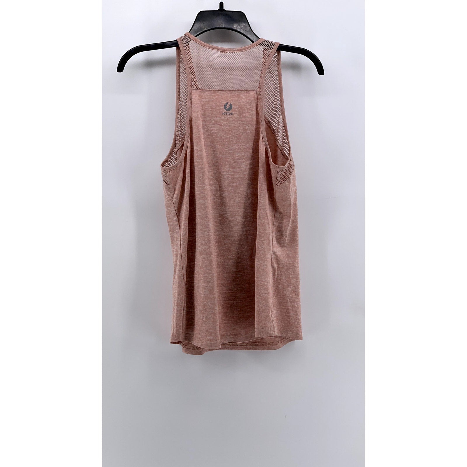 ICTIVE Women's Pink Heathered Mesh Active Tank Top SZ M
