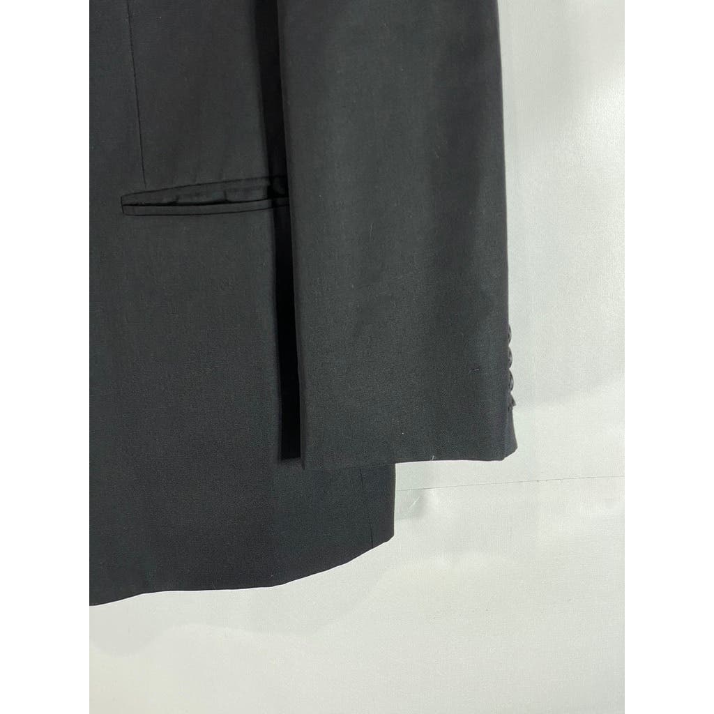 J.CREW Men's Solid Black Short Three-Button Suit Jacket SZ 40S