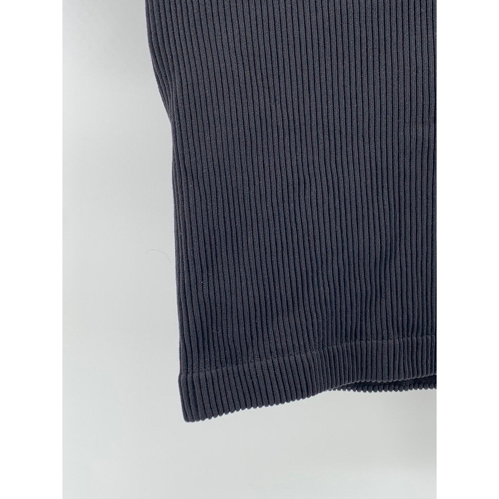 UNIQLO Women's Black Ribbed Padded Crop Top SZ XS