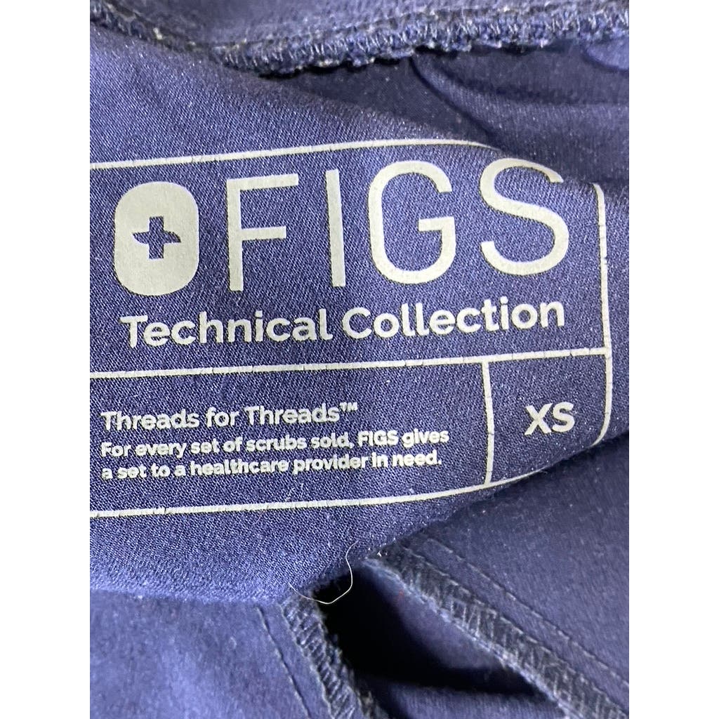 FIGS Technical Collection Women's Navy Tidore Zipper-Hem Scrub Pants SZ XS