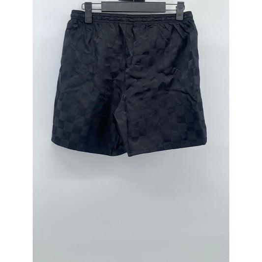 UMBRO Men's Black Checkerboard Drawstring Activewear Shorts SZ L