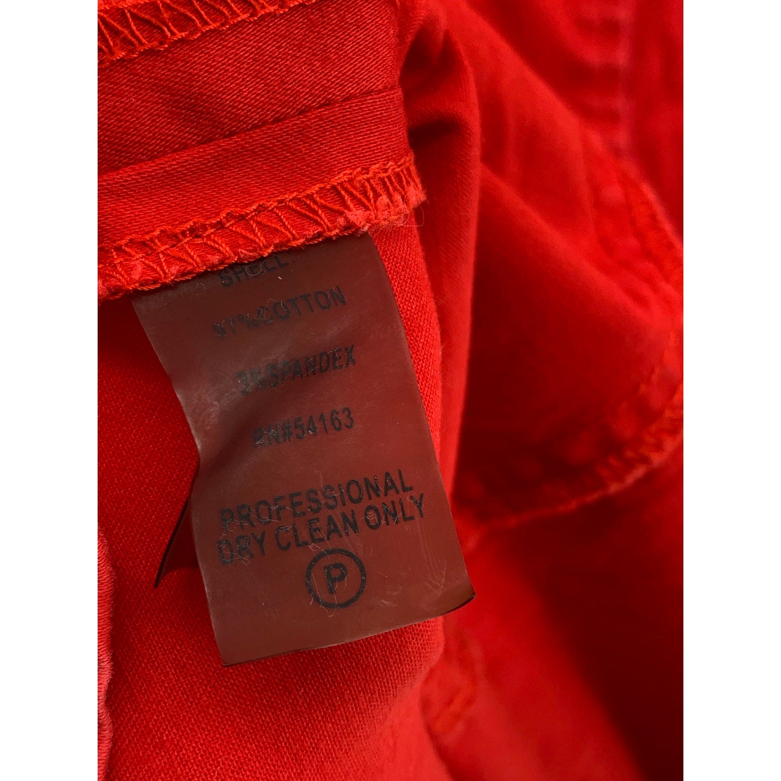 CALVIN KLEIN Women’s Red Denim Button-Up Sleeveless A-Line Midi Dress SZ S