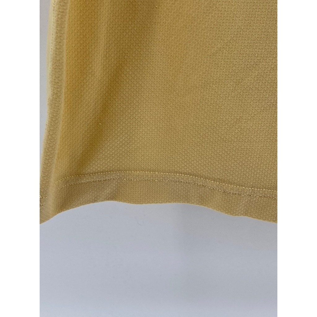 OUTDOOR VOICES Men’s Mustard Yellow Textured Crewneck Short Sleeve T-Shirt SZ L