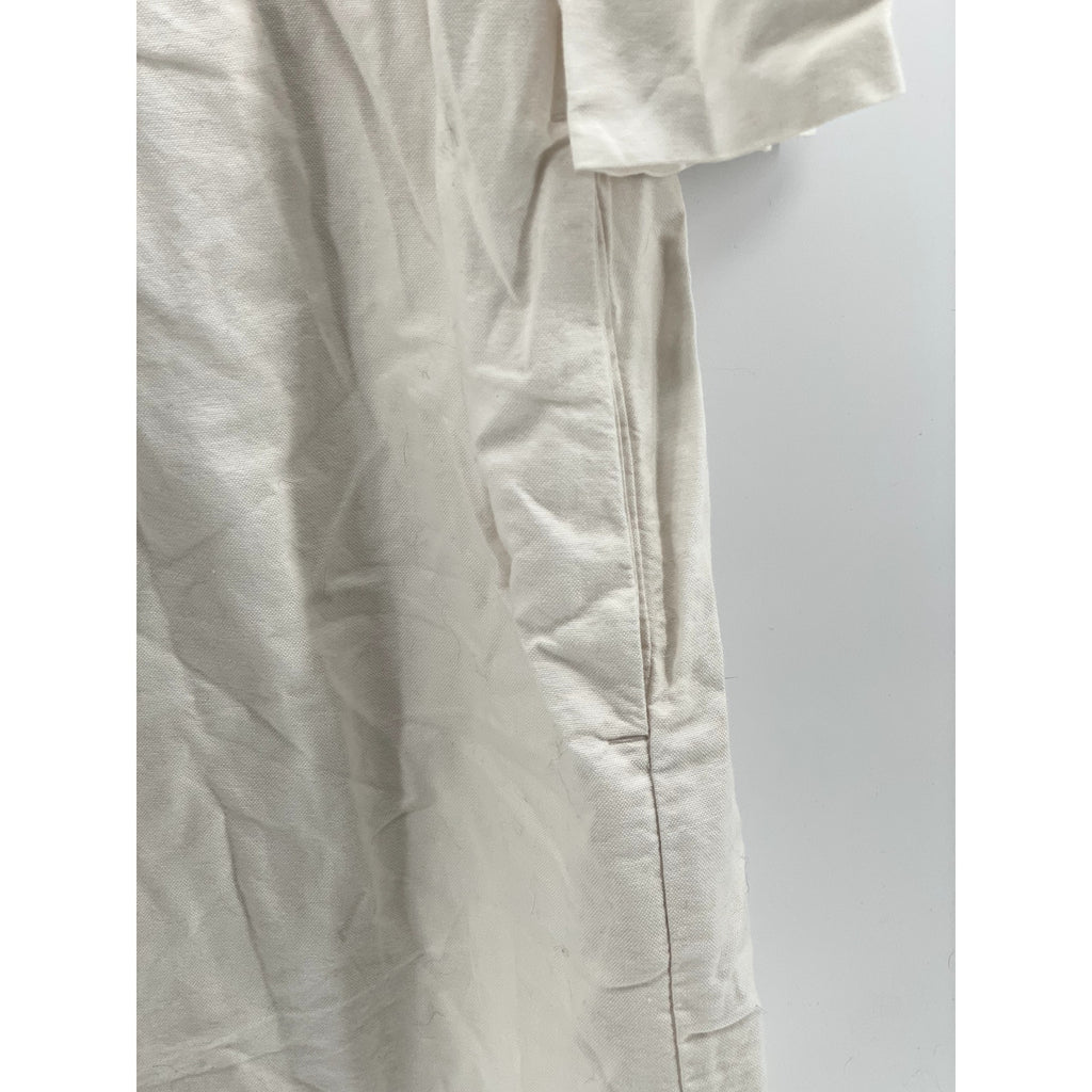 SUNDAY BEST Women's White Solid V-Neck Elbow Bell Sleeve A-Line Mini Dress SZ XS