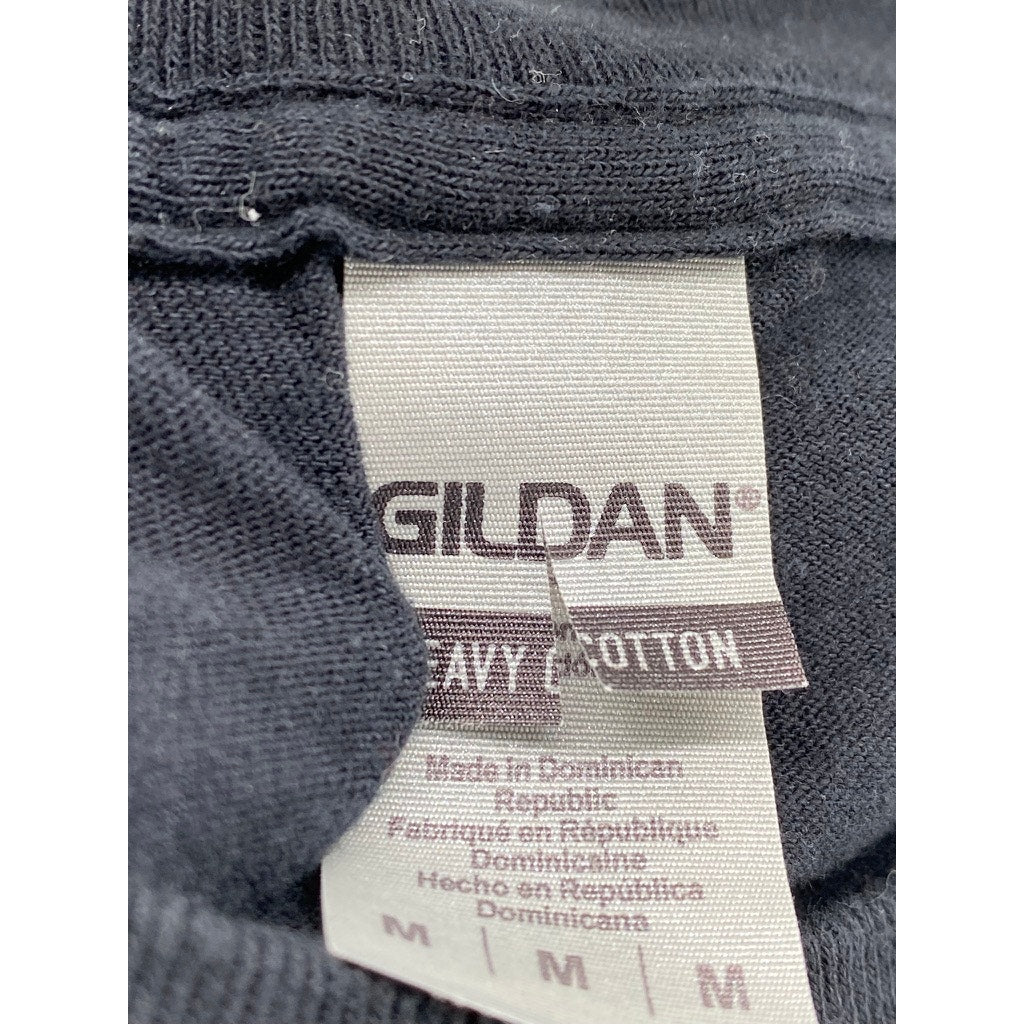 GILDAN Unisex Adult Black Graphic Crewneck Short Sleeve T-Shirt SZ M