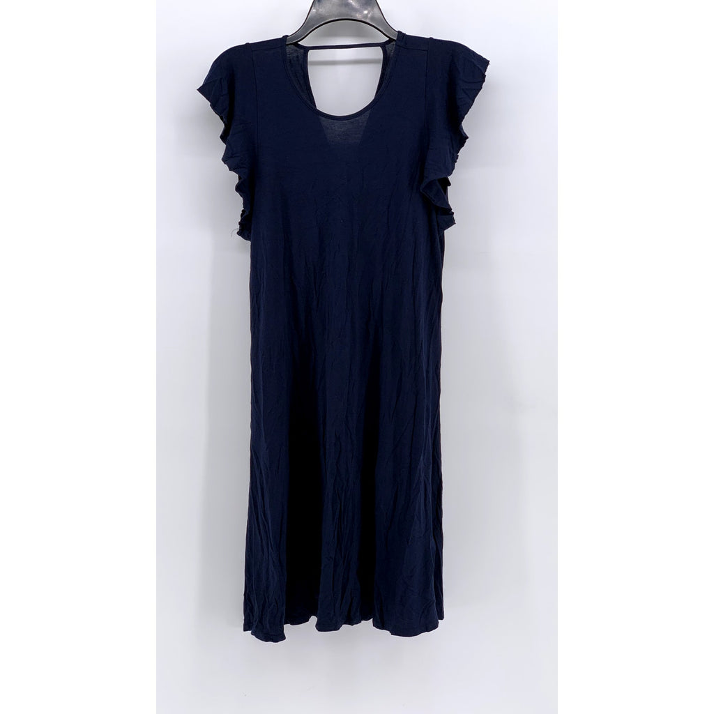 THREE DOTS Women's Navy Scoop-Neck Short Sleeve Dress SZ M