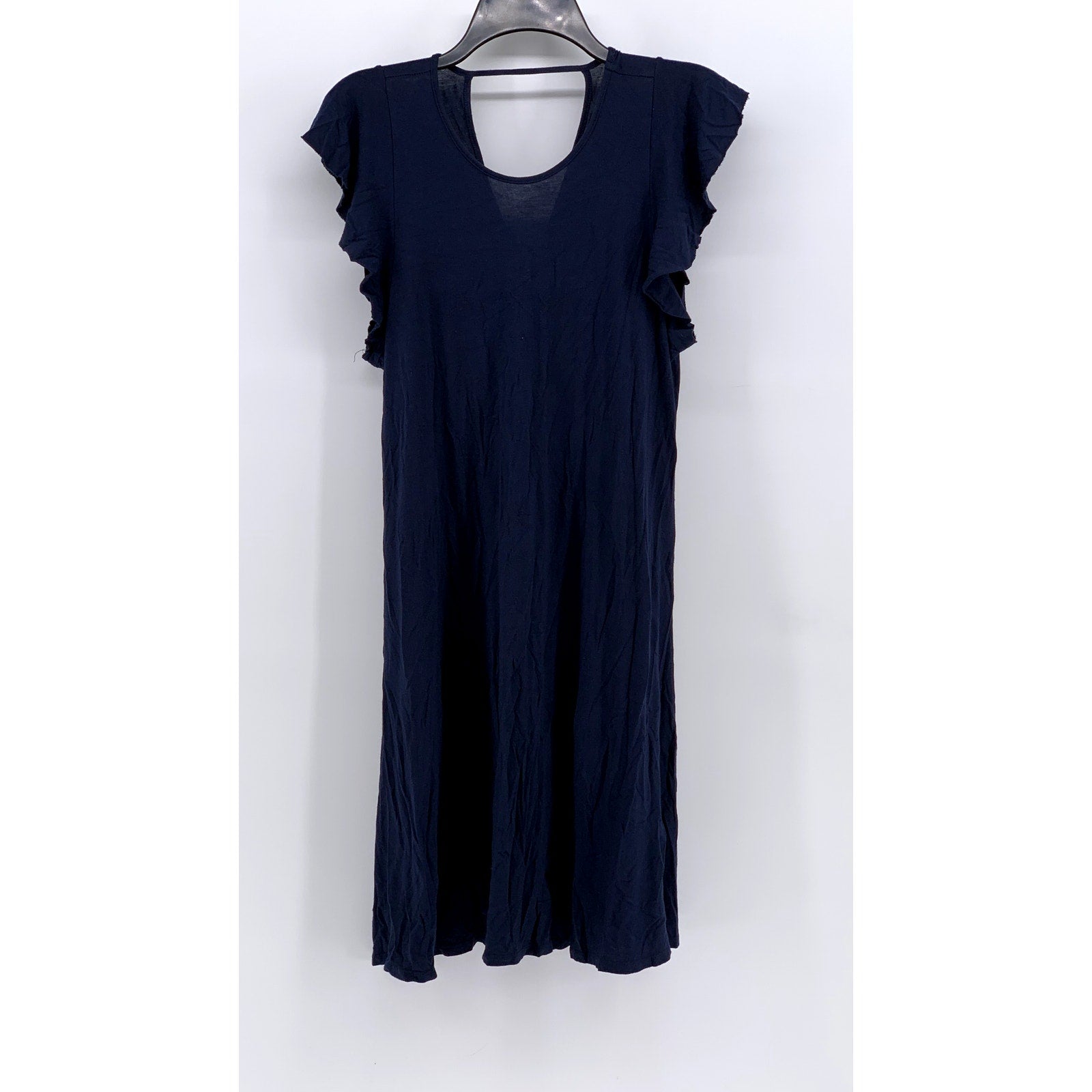 THREE DOTS Women's Navy Scoop-Neck Short Sleeve Dress SZ M