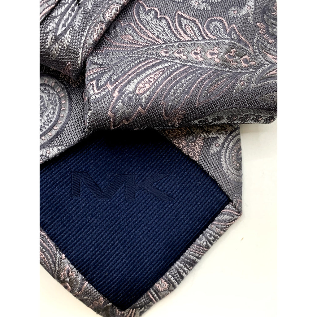 MICHAEL MICHAEL KORS Men's Gray Paisley Print Silk Tie