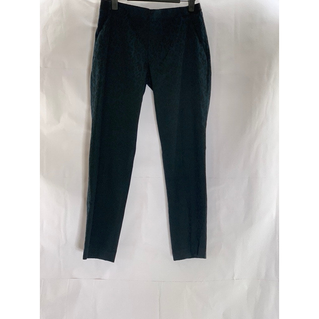 UNIQLO Women's Navy-Black Animal Print Elastic-Waist Pull-On Slim Pant SZ S