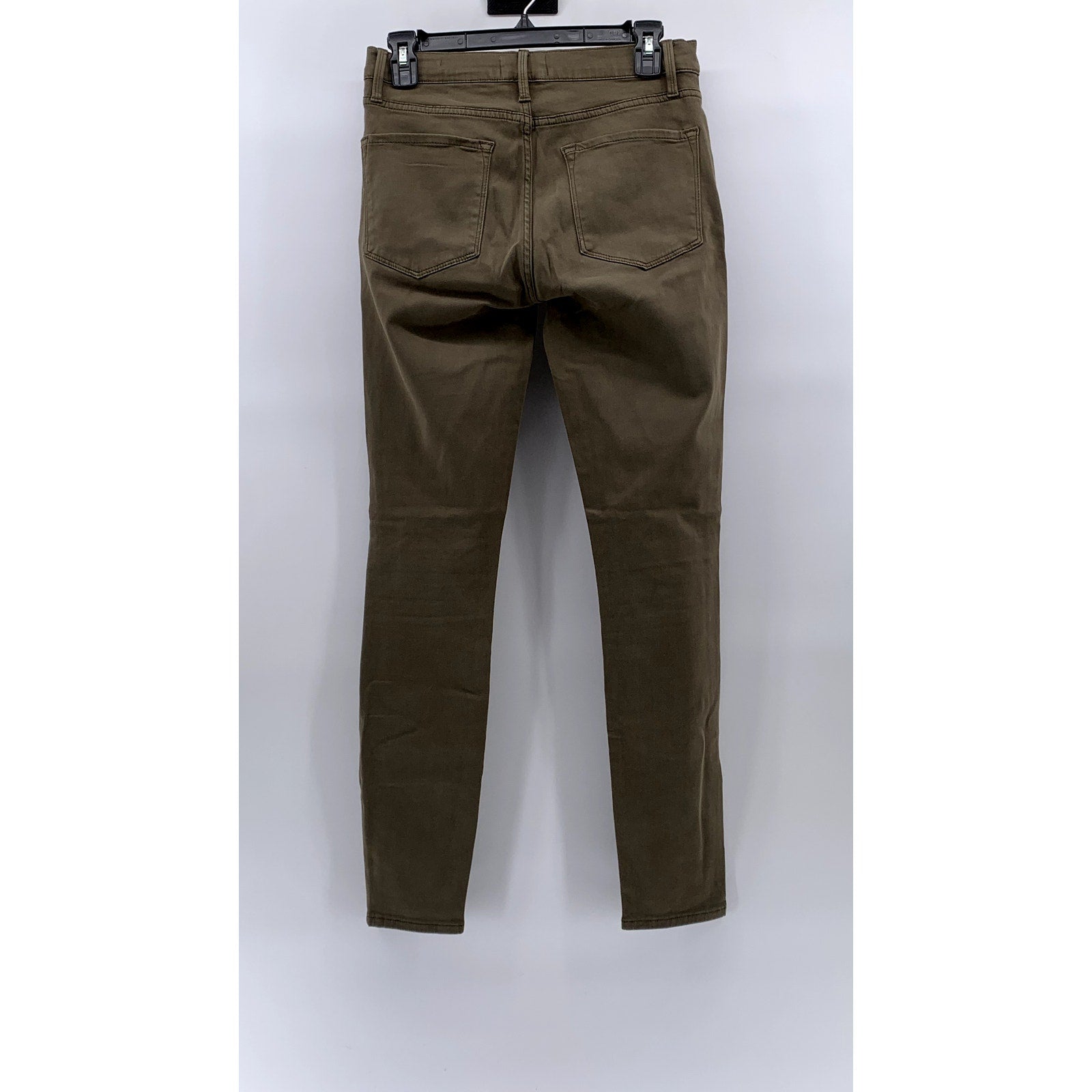 FRAME Women's Washed Army Green Le High Skinny Regular-Fit Jeans SZ 27