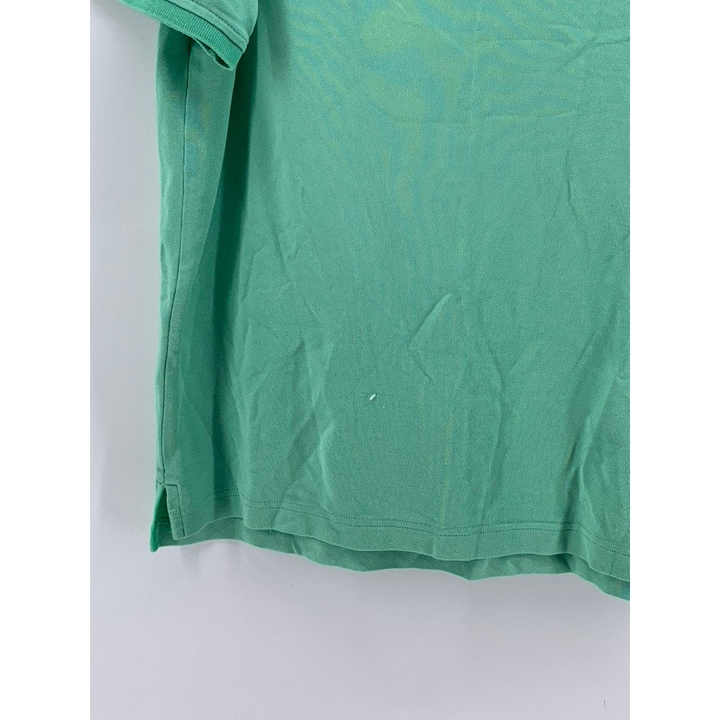 IZOD Men's Green Embroidered Short Sleeve Polo Shirt SZ L