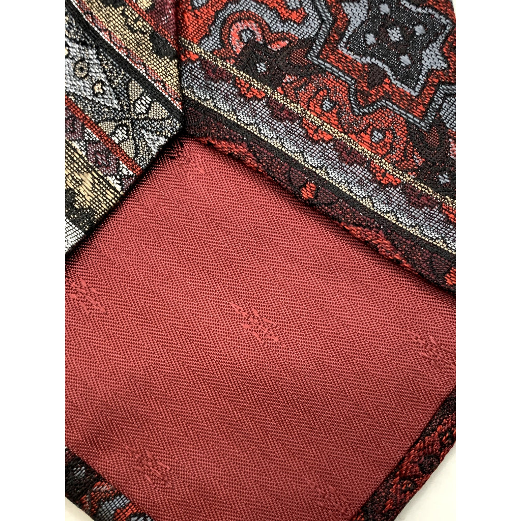 COUTURE By BELLA NOVA Men's Burgundy Embroidered Print Tie