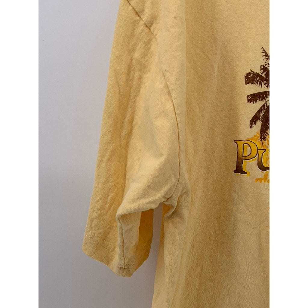 HOLLAND AMERICA LINE Men's Yellow Puerto Vallarta Graphic T-Shirt SZ XL