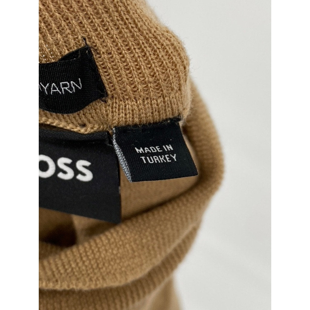 BOSS By Hugo Boss Men's Brown Knit Finest Italian Yarn Turtleneck Sweater SZ S