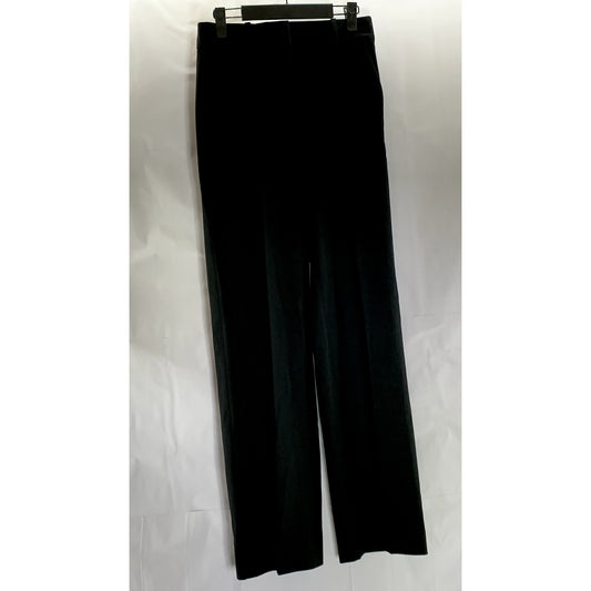 BABATON Women's Black Solid Meta High-Rise Regular Straight-Leg Long Pant SZ 4