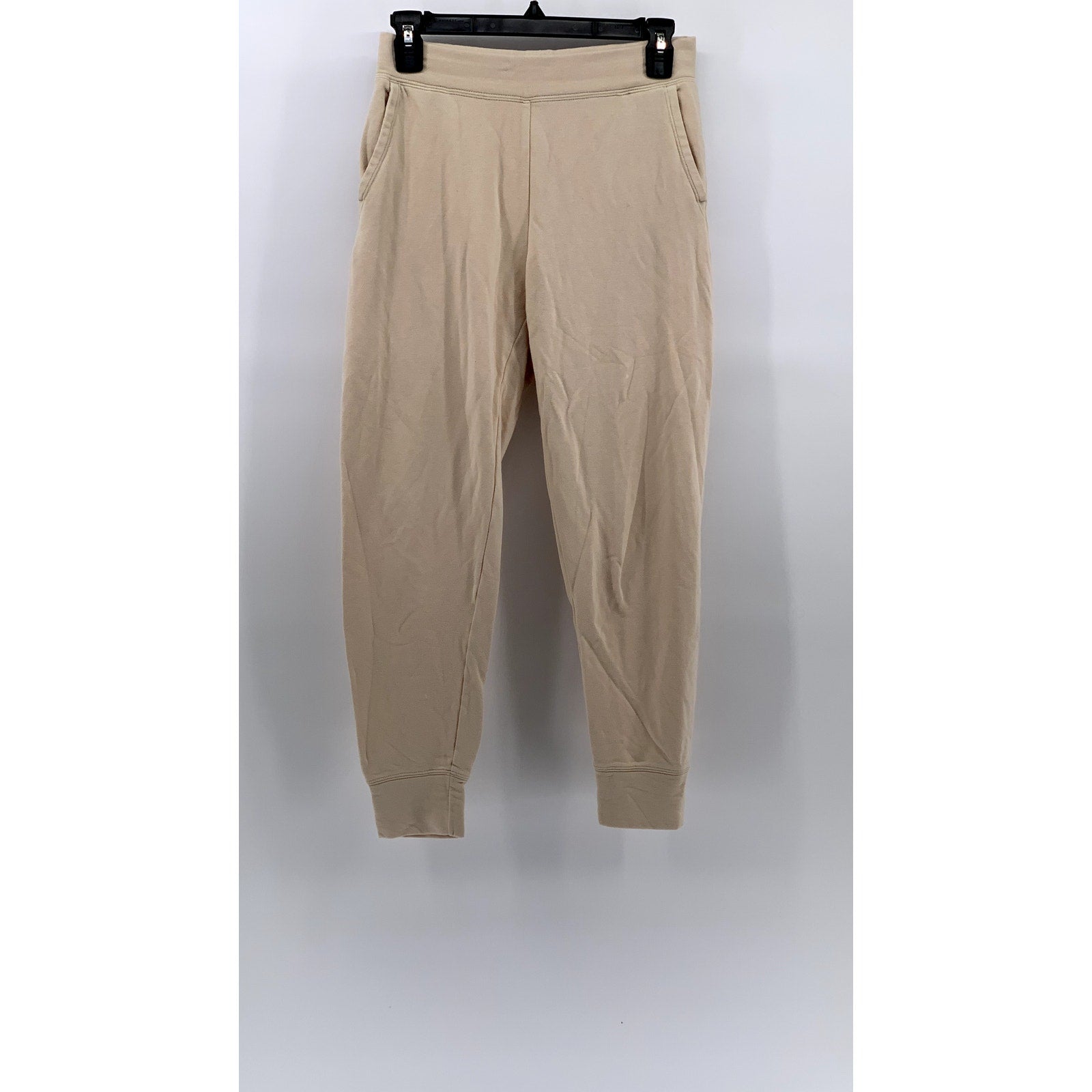 UNIQLO Women’s Beige Solid Pull-On Casual Jogger Sweatpants SZ S