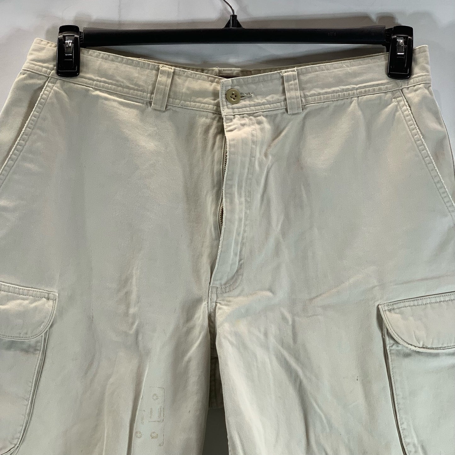 POLO By RALPH LAUREN Men's Beige Regular-Fit Straight Cargo Shorts SZ 36