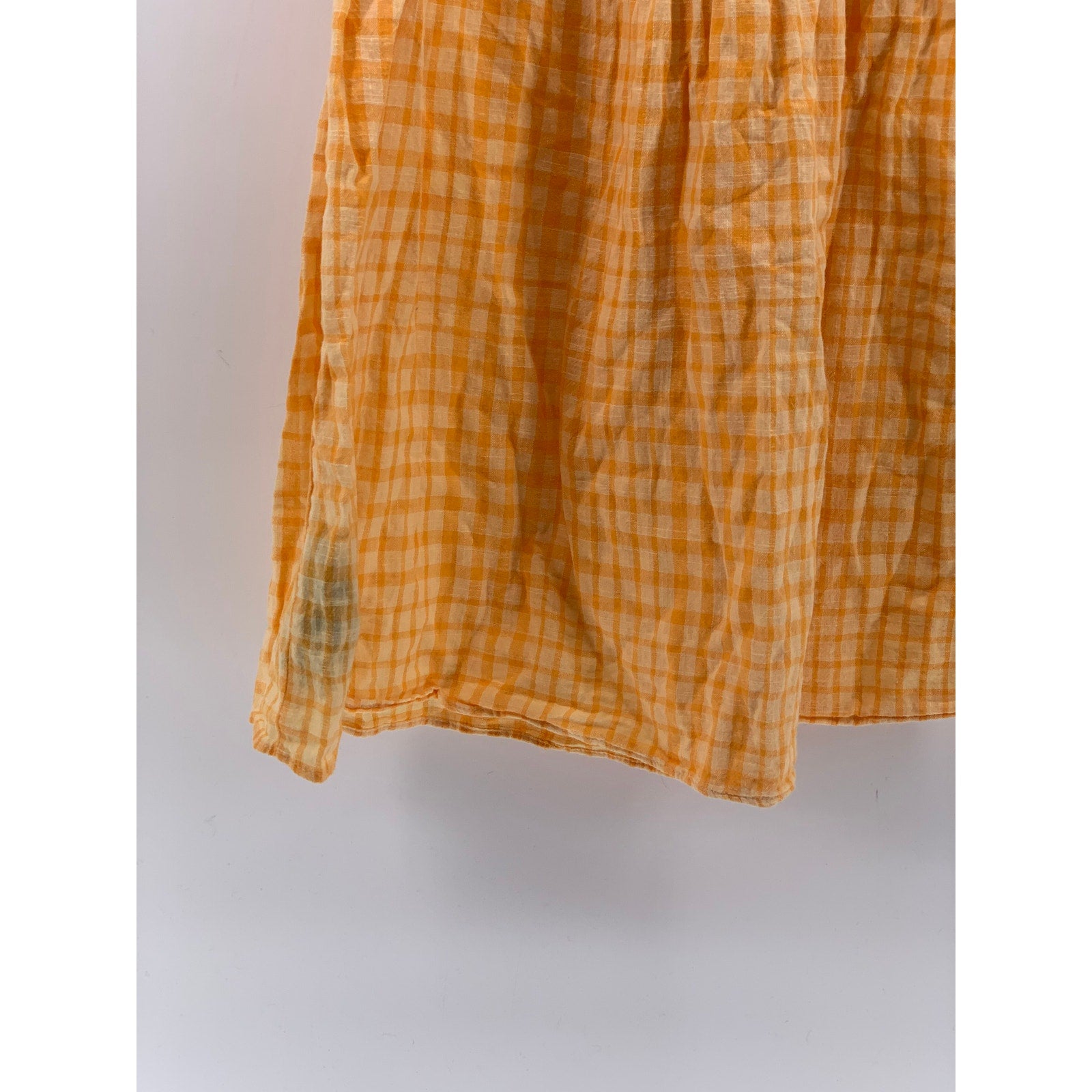 URBAN OUTFITTERS Women’s Yellow Checkered Pixie Milkmaid Mini Dress SZ M