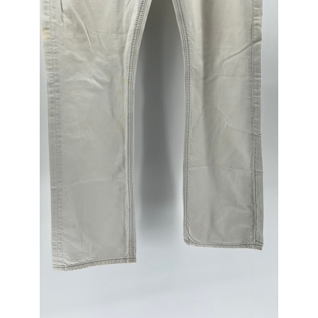 BUFFALO JEANS Men's White Evan Basic Slim-Leg Five-Pocket Denim Jeans SZ 36X32