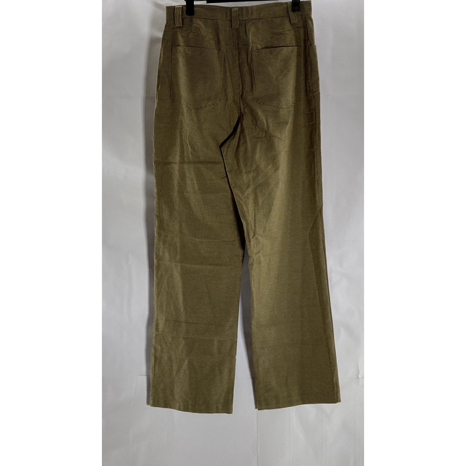 MIRACLE EYE Women's Brown Houndstooth Birkin High-Rise Four-Pocket Pant SZ M