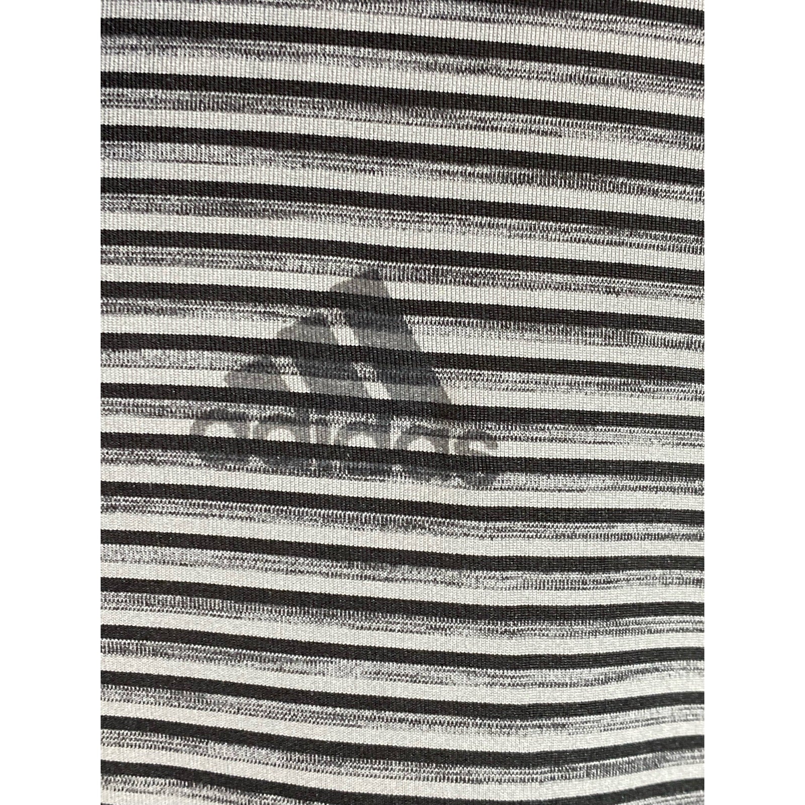 ADIDAS Men's Black/White Striped Regular-Fit Spread Collar Golf Polo SZ M