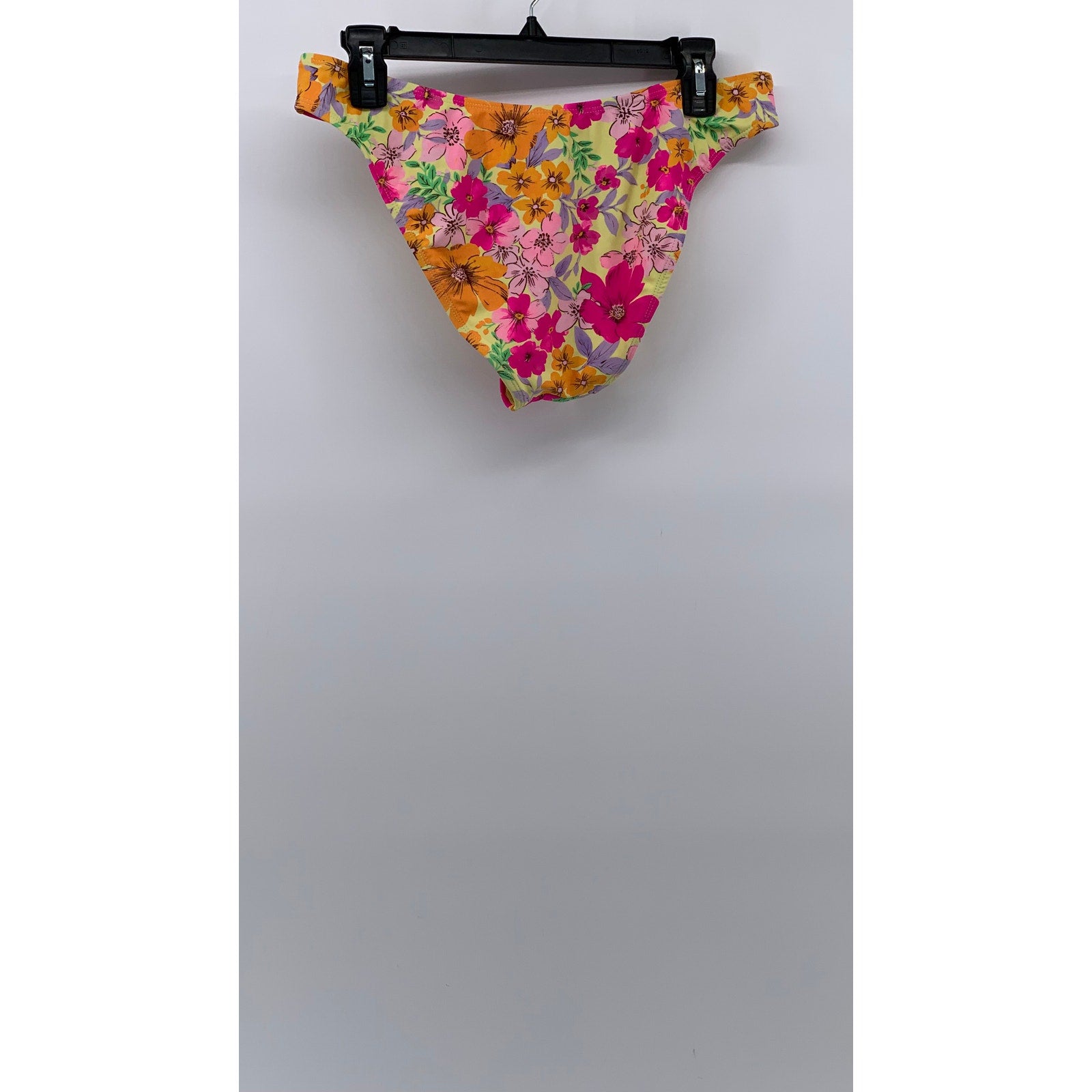 WILD FABLE Women's Green-Pink Floral Print Bikini Bottom SZ M