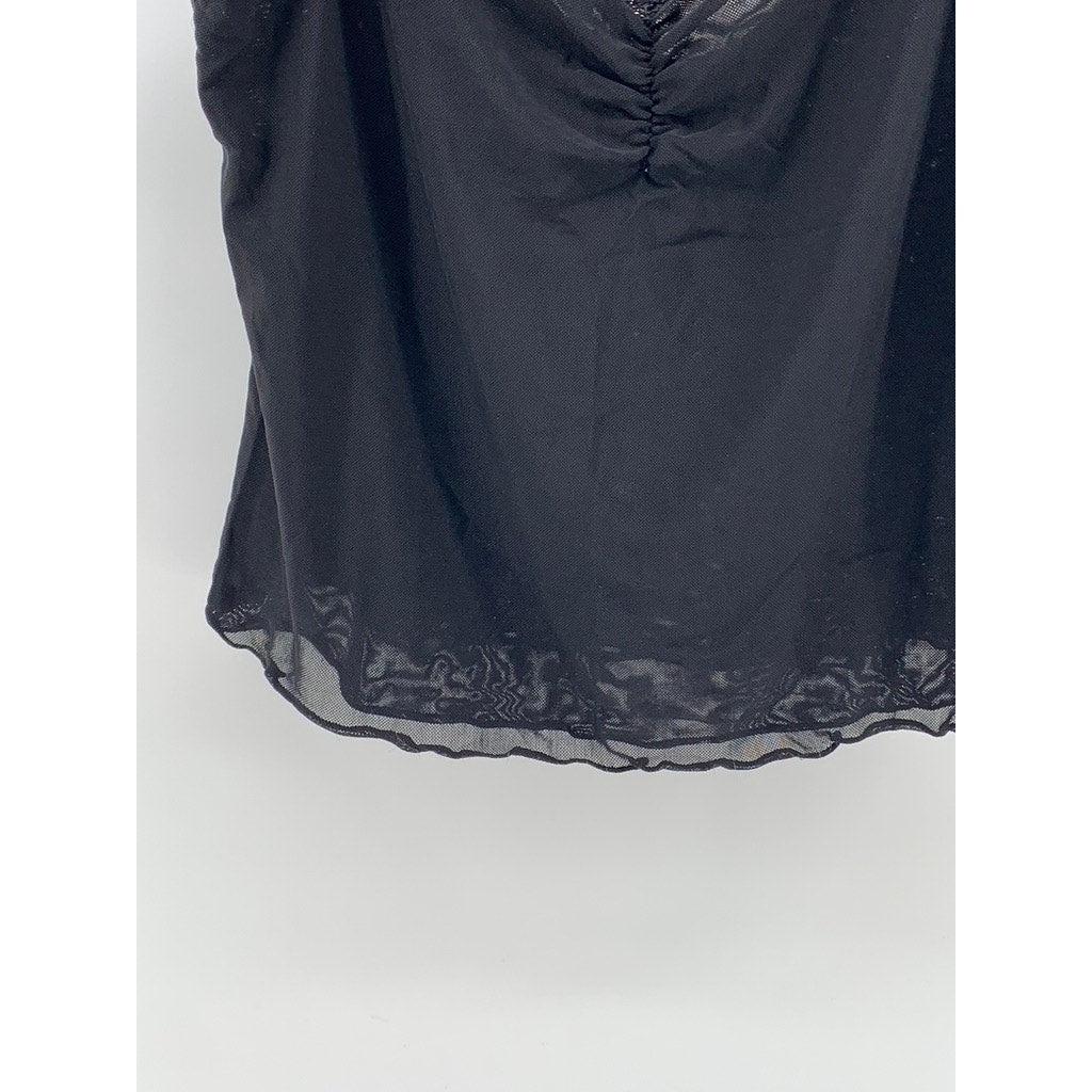 BRANDY MELVILLE Women's Black Lace-Trim Camisole Top SZ OS