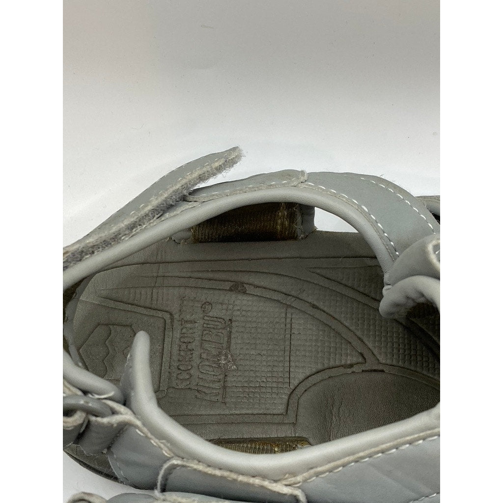 KHOMBU Women's Gray-Teal Ashley Cutout Bungee Lace-Up Heel-Strap Sandals SZ 9