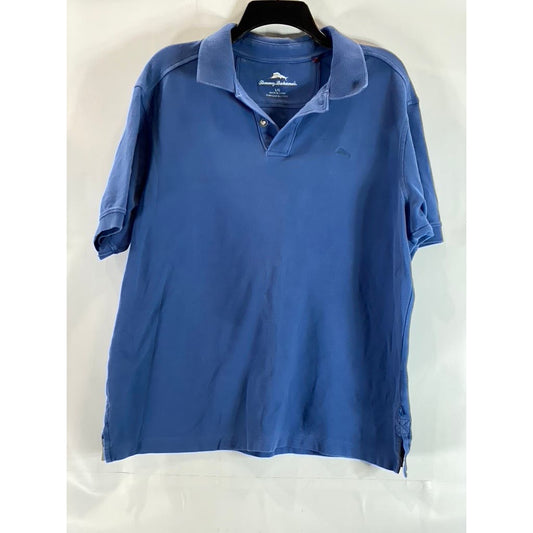 TOMMY BAHAMA Men's Blue Short Sleeve Classic-Fit Polo Shirt SZ L
