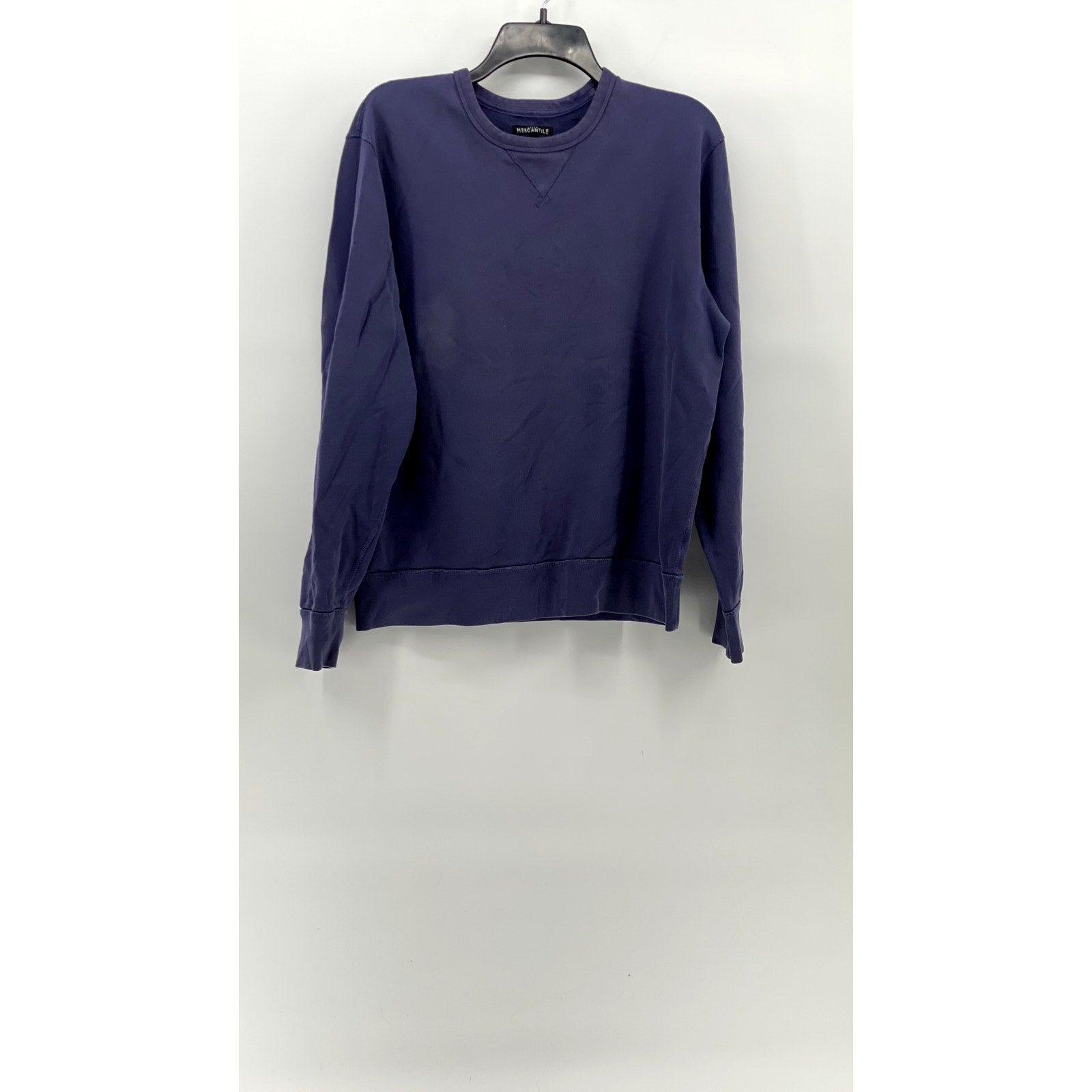 J.CREW MERCANTILE Men's Sun-Washed Navy Crewneck Long Sleeve Sweatshirt SZ M