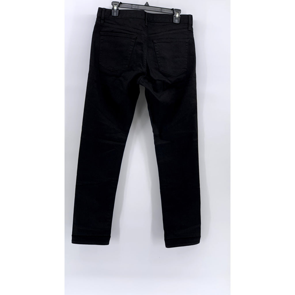 UNIQLO Men's Solid Black Denim Slim-Leg Regular-Fit Five-Pocket Jeans SZ 32X32