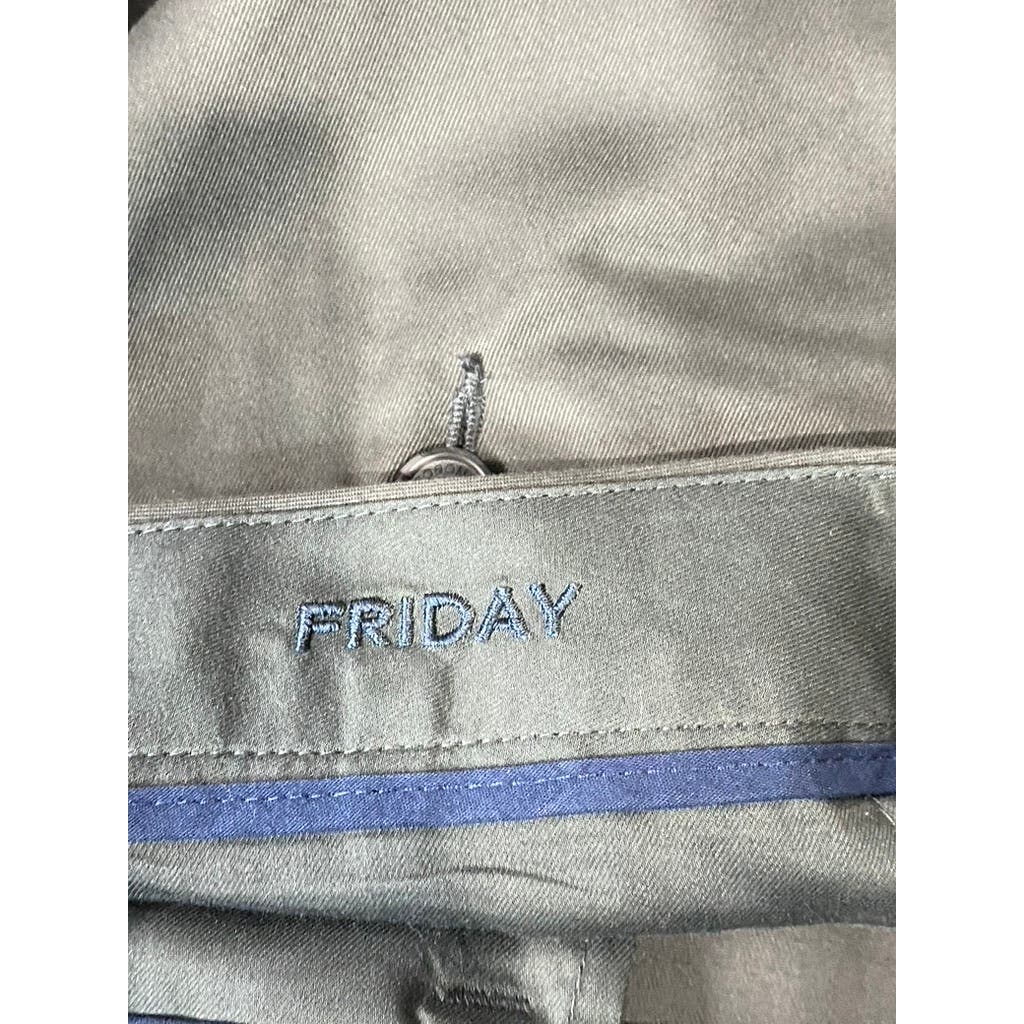 BONOBOS Men's Grey Friday Straight Leg Flat Front Dress Pants SZ 35X32